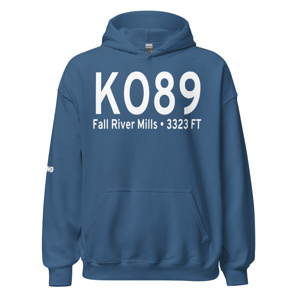 Fall River Mills Airport (KO89) ICAO Hoodie Sweatshirt 
