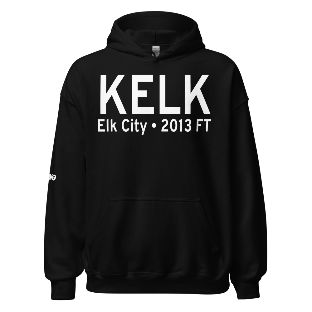 Elk City Regional Business Airport (KELK) ICAO Hoodie Sweatshirt 