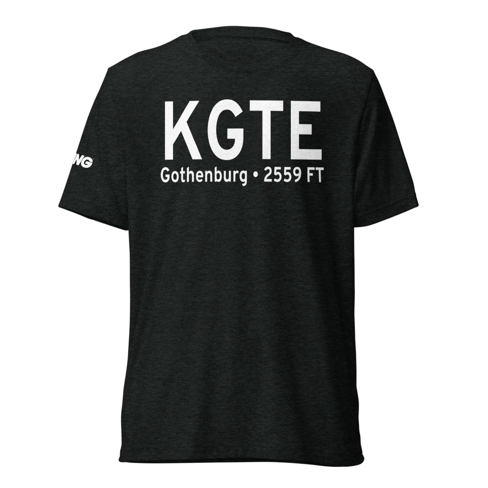 Gothenburg Municipal Airport (KGTE) ICAO Tri-blend T-Shirt 