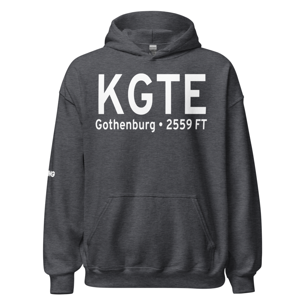 Gothenburg Municipal Airport (KGTE) ICAO Hoodie Sweatshirt 