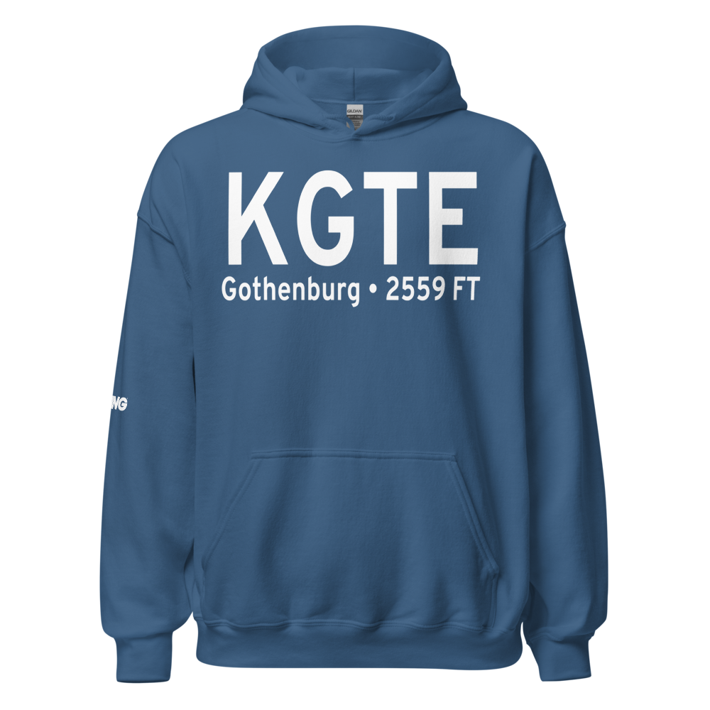 Gothenburg Municipal Airport (KGTE) ICAO Hoodie Sweatshirt 