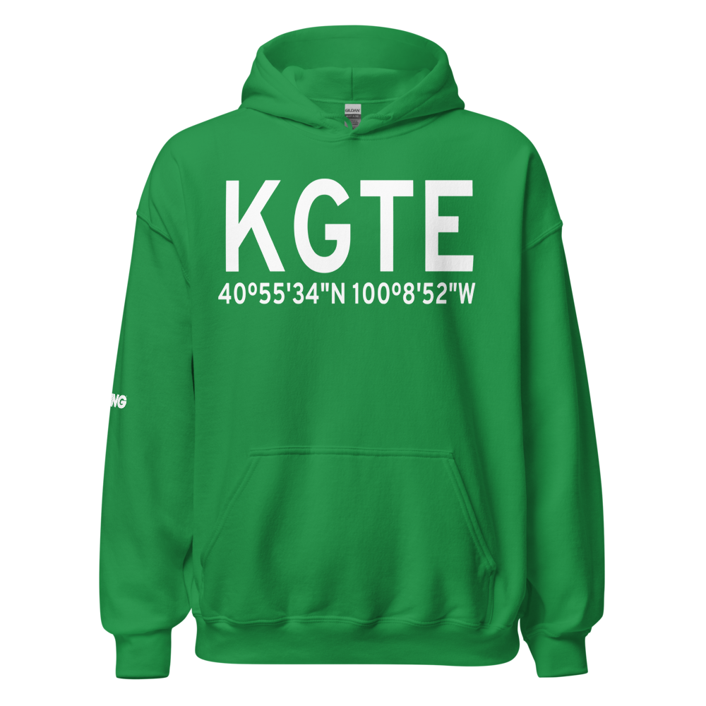 Gothenburg Municipal Airport (KGTE) ICAO Hoodie Sweatshirt 