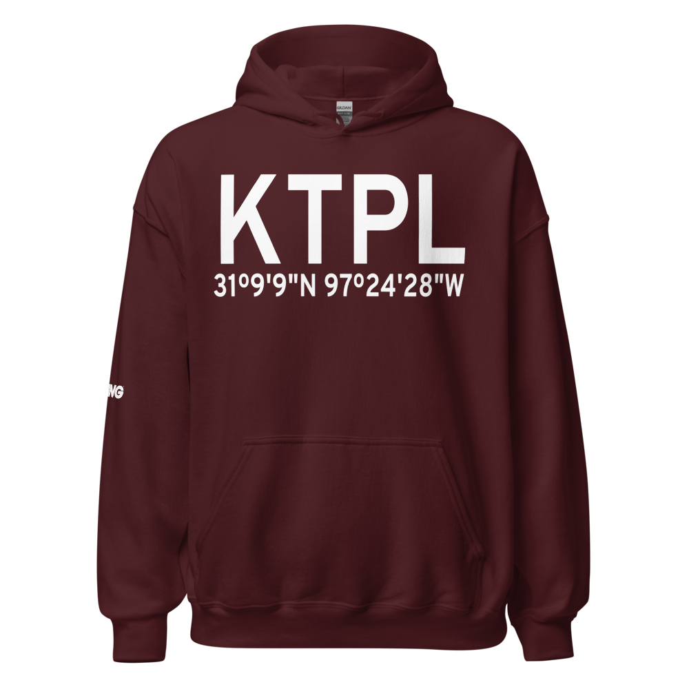 Draughon Miller Central Texas Regional Airport (KTPL) ICAO Hoodie Sweatshirt 