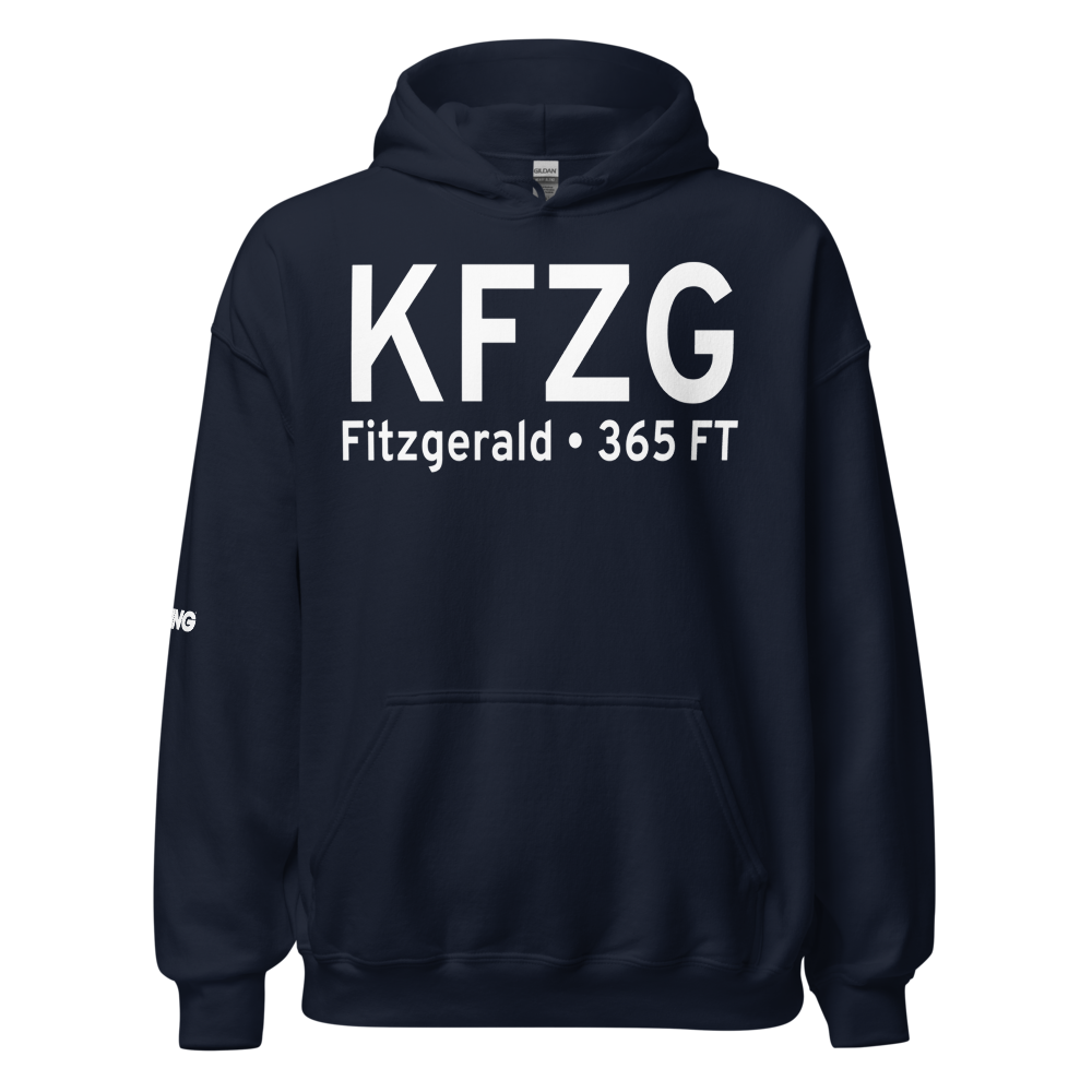 Fitzgerald Municipal Airport (KFZG) ICAO Hoodie Sweatshirt 