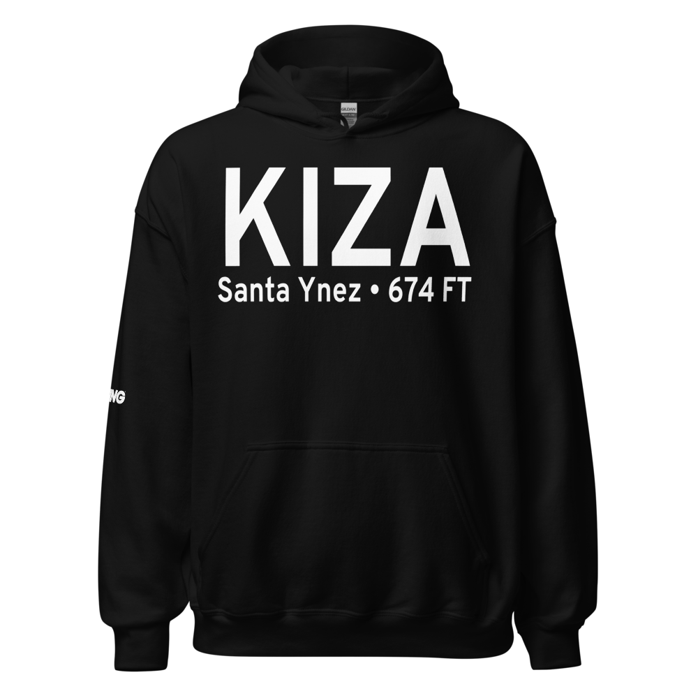 Santa Ynez Airport (KIZA) ICAO Hoodie Sweatshirt 