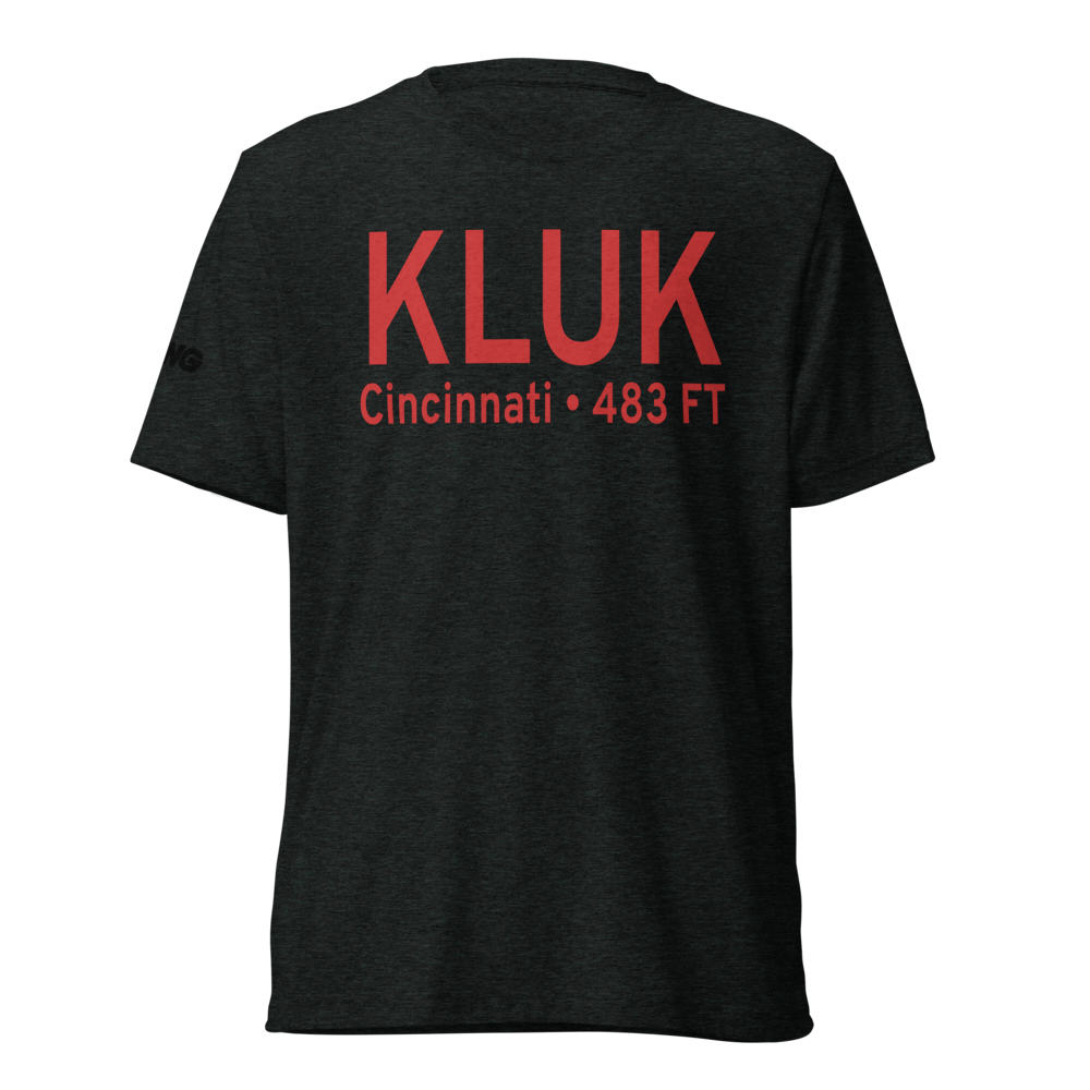 Cincinnati Municipal Airport Lunken Field (KLUK) ICAO Tri-blend T-Shirt 