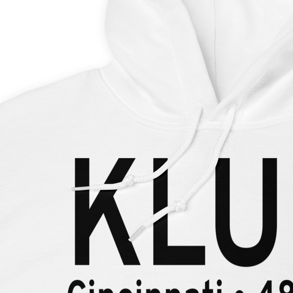 Cincinnati Municipal Airport Lunken Field (KLUK) ICAO Hoodie Sweatshirt 