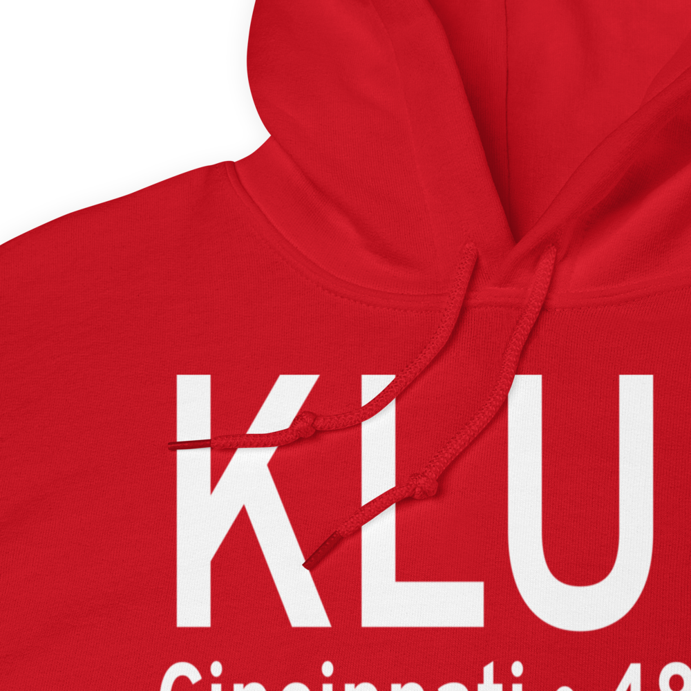 Cincinnati Municipal Airport Lunken Field (KLUK) ICAO Hoodie Sweatshirt 