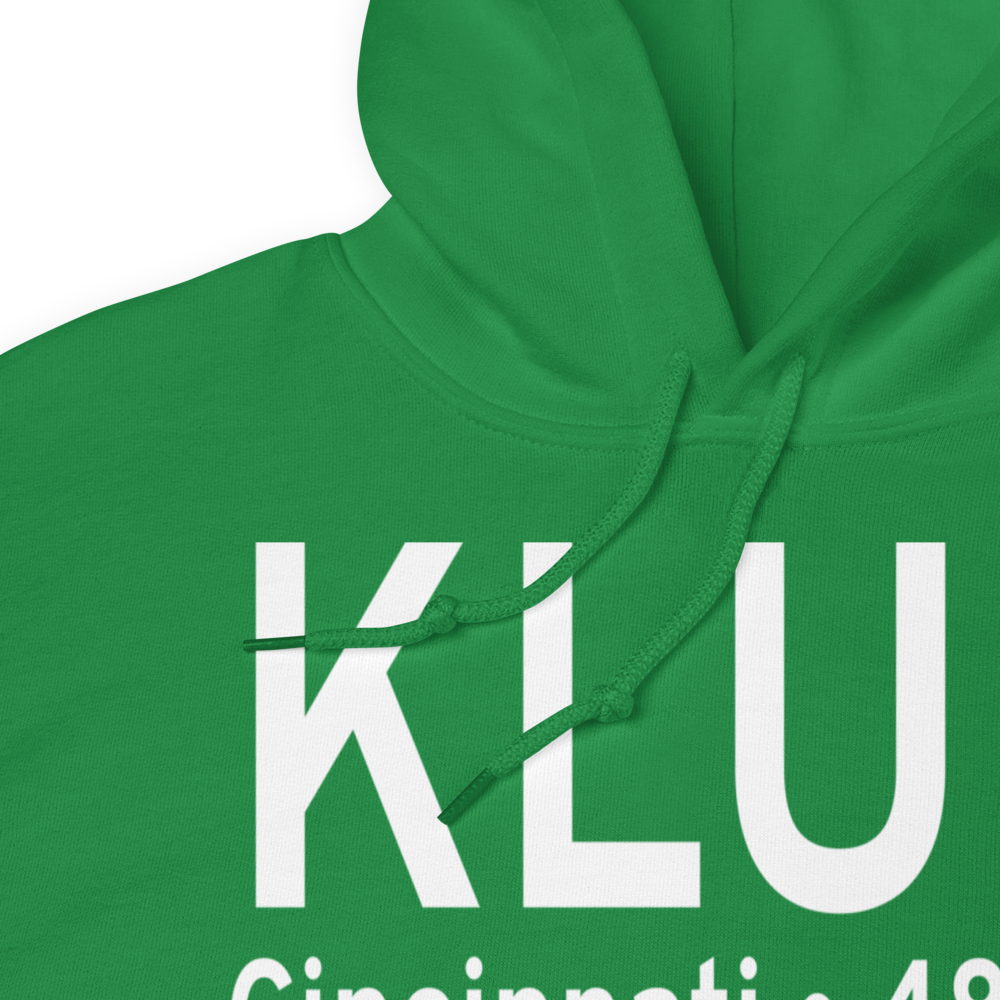 Cincinnati Municipal Airport Lunken Field (KLUK) ICAO Hoodie Sweatshirt 