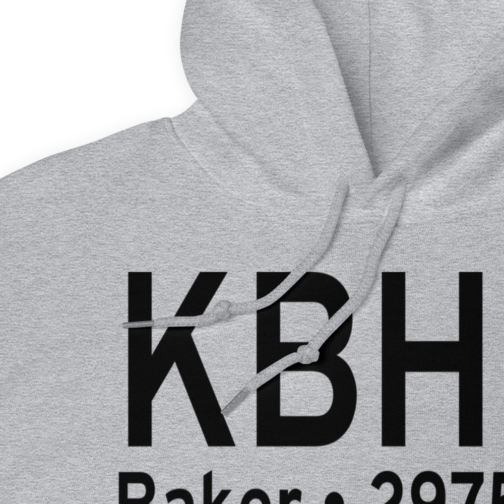 Baker Municipal Airport (KBHK) ICAO Hoodie Sweatshirt 