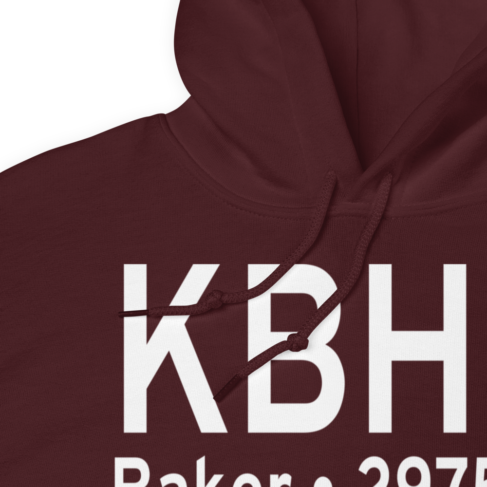 Baker Municipal Airport (KBHK) ICAO Hoodie Sweatshirt 