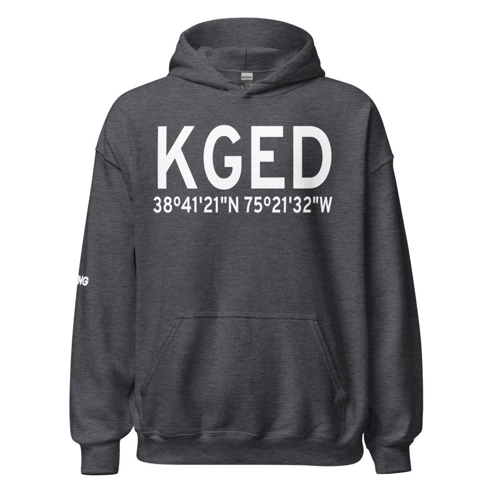 Sussex County Airport (KGED) ICAO Hoodie Sweatshirt 
