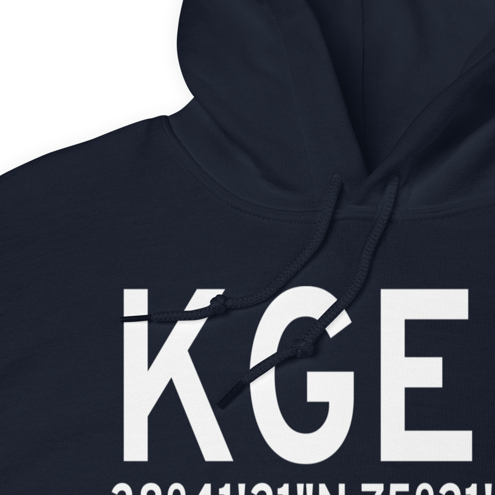 Sussex County Airport (KGED) ICAO Hoodie Sweatshirt 
