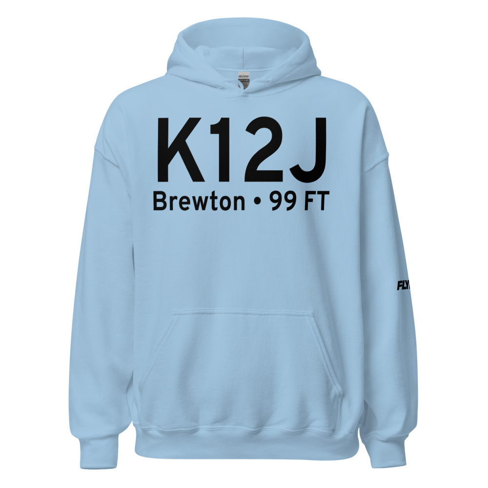 Brewton Municipal Airport (K12J) ICAO Hoodie Sweatshirt 