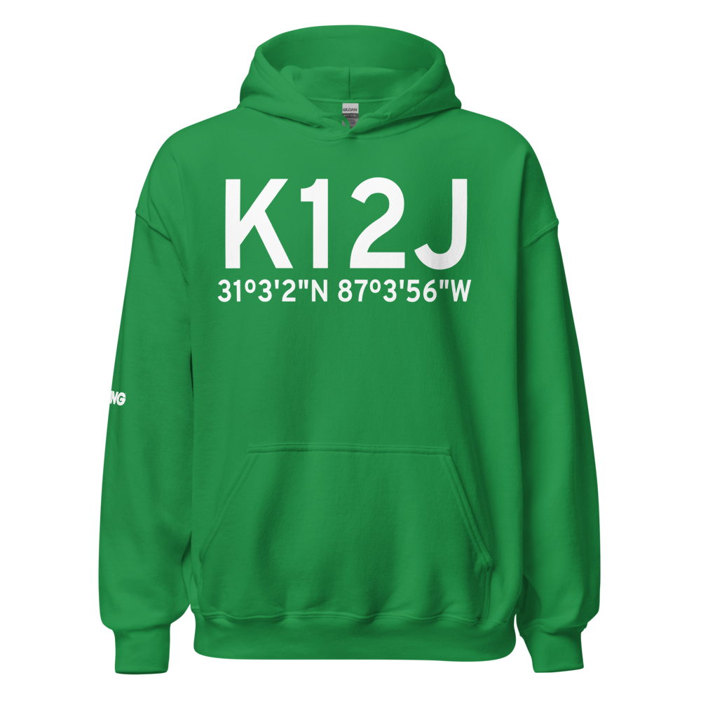 Brewton Municipal Airport (K12J) ICAO Hoodie Sweatshirt 