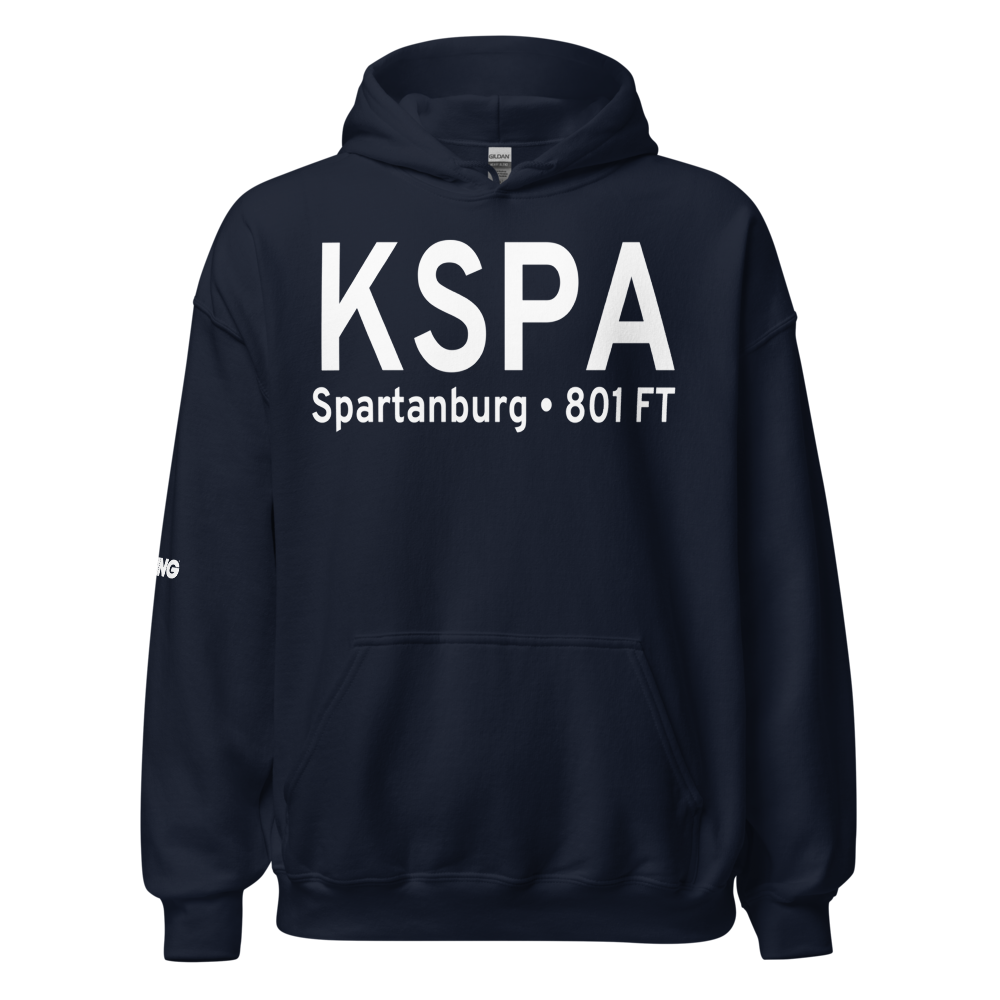 Spartanburg Downtown Memorial Airport (KSPA) ICAO Hoodie Sweatshirt 