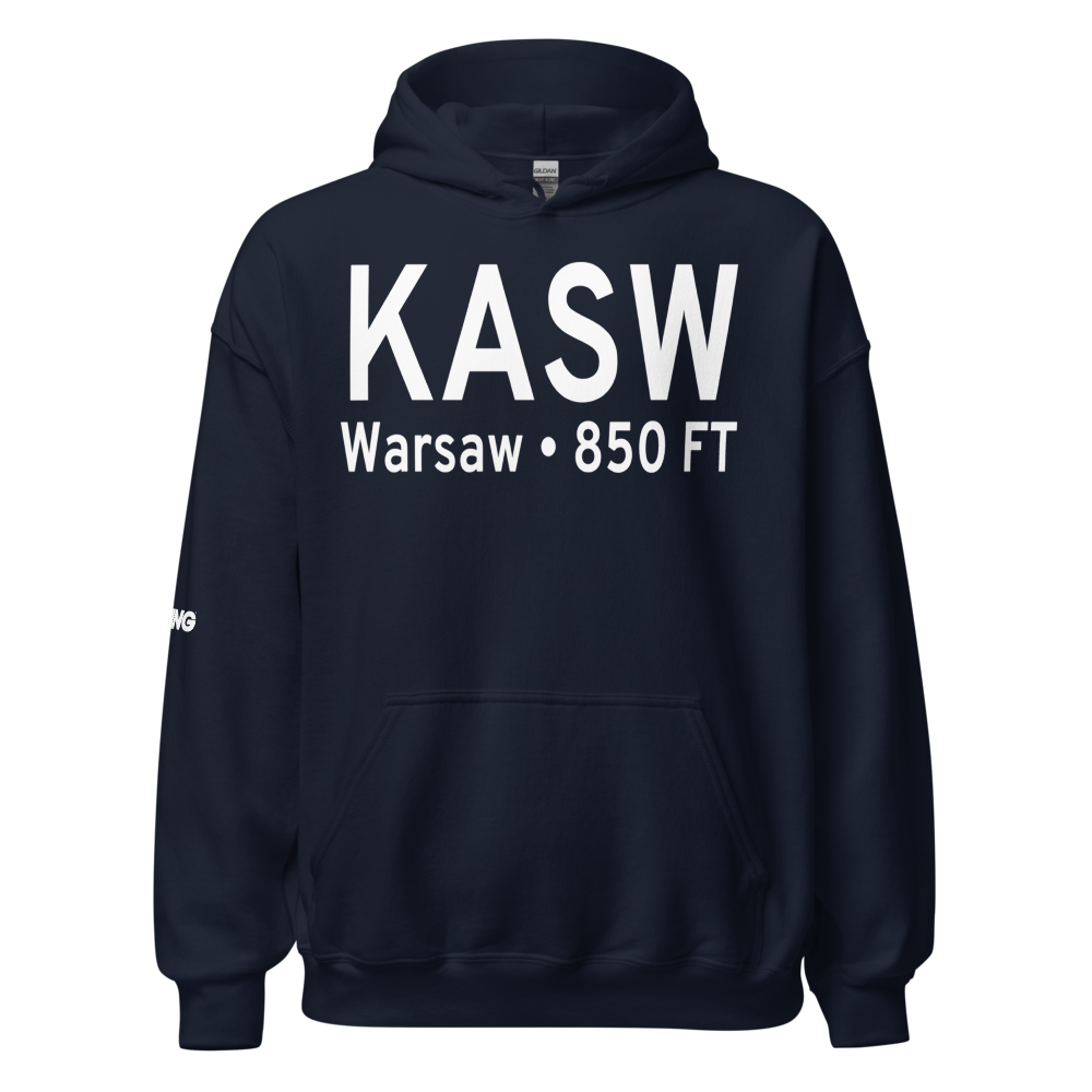 Warsaw Municipal Airport (KASW) ICAO Hoodie Sweatshirt 