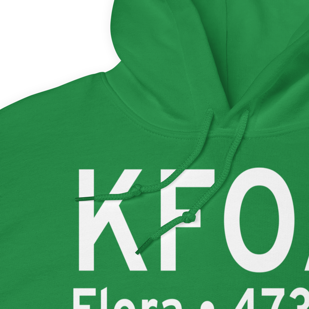 Flora Municipal Airport (KFOA) ICAO Hoodie Sweatshirt 