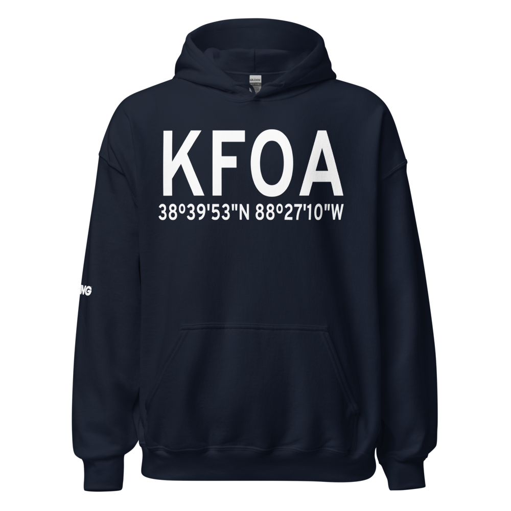 Flora Municipal Airport (KFOA) ICAO Hoodie Sweatshirt 