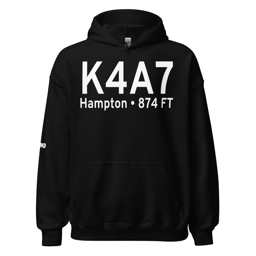 Henry County Airport (K4A7) ICAO Hoodie Sweatshirt 