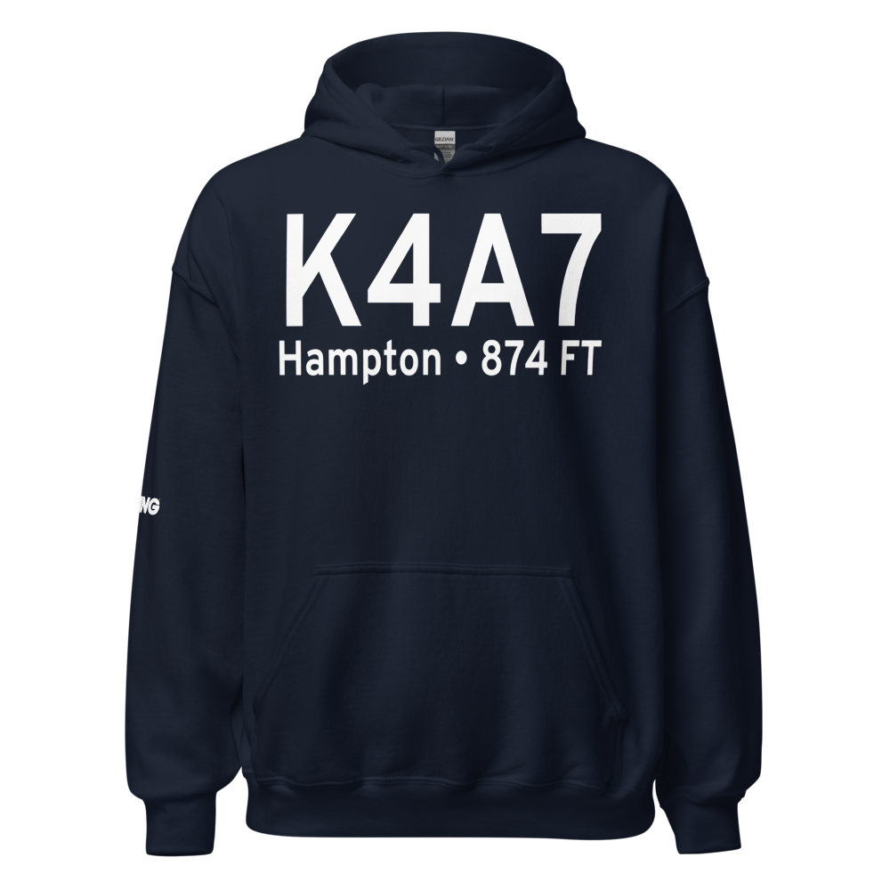 Henry County Airport (K4A7) ICAO Hoodie Sweatshirt 