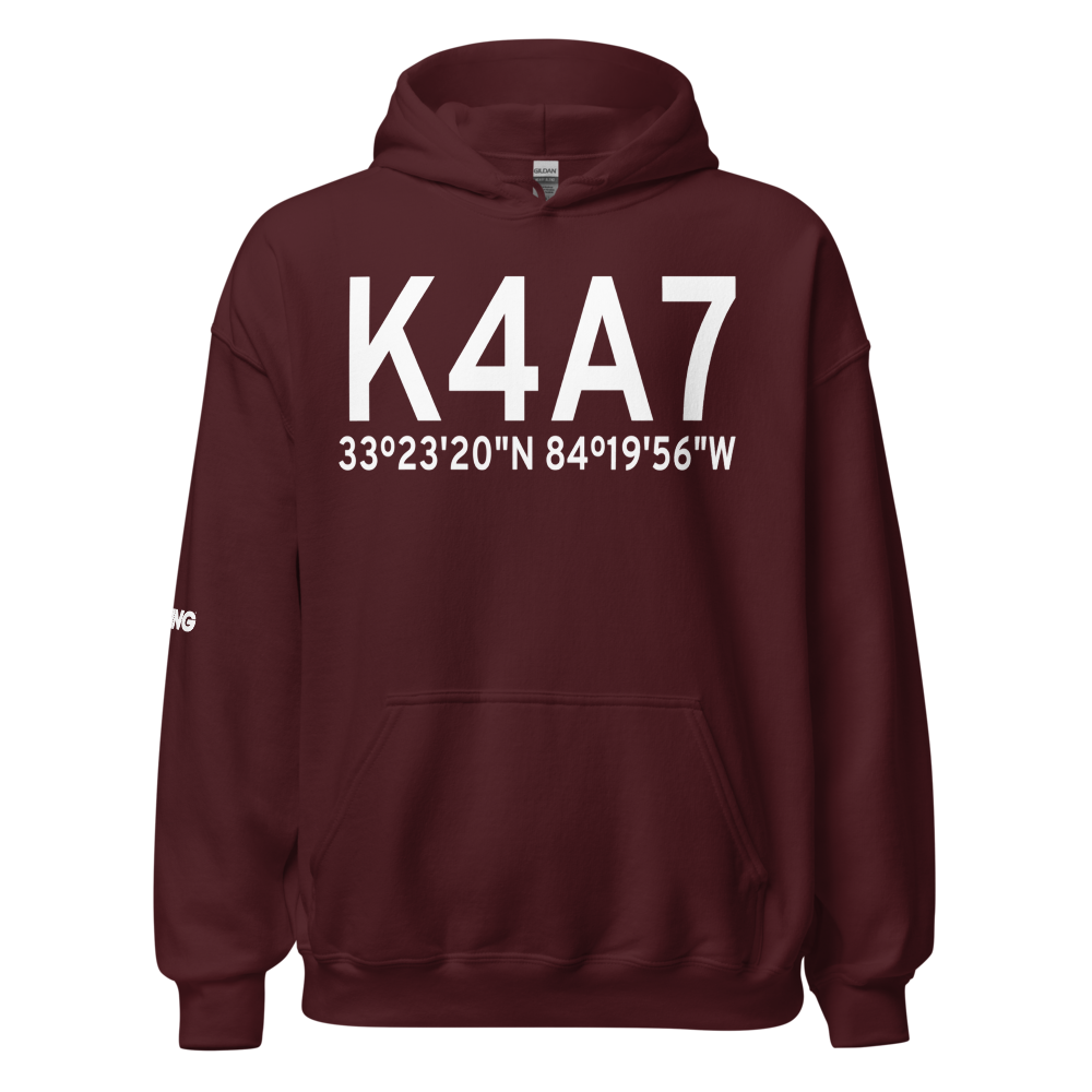 Henry County Airport (K4A7) ICAO Hoodie Sweatshirt 