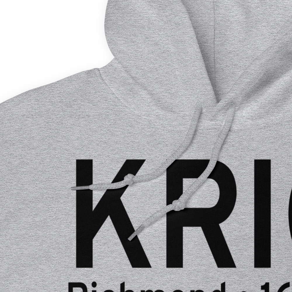 Richmond International Airport (KRIC) ICAO Hoodie Sweatshirt 