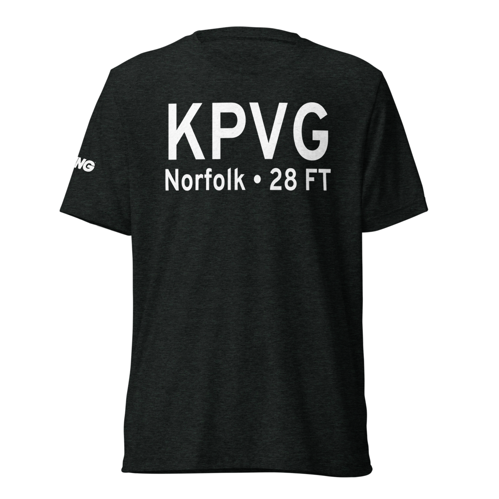 Hampton Roads Executive Airport (KPVG) ICAO Tri-blend T-Shirt 