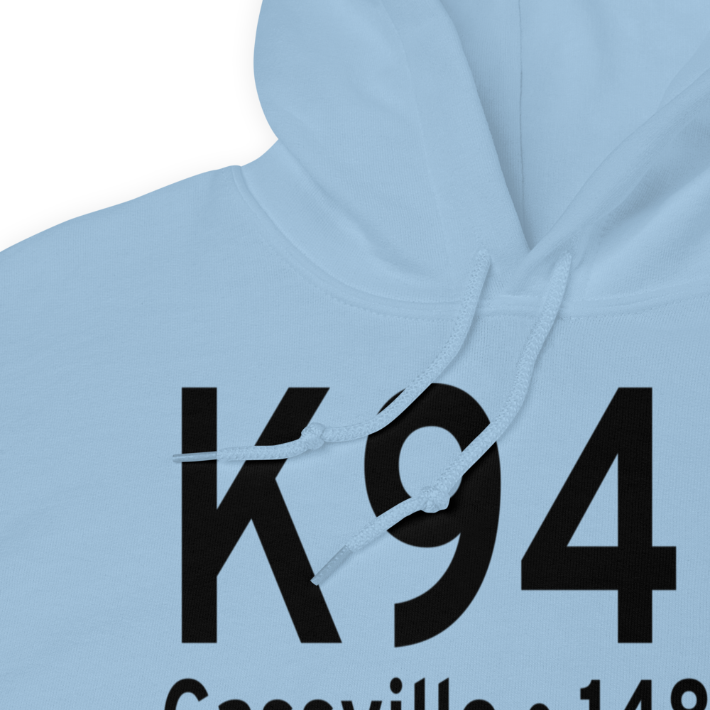 Cassville Municipal Airport (K94K) ICAO Hoodie Sweatshirt 