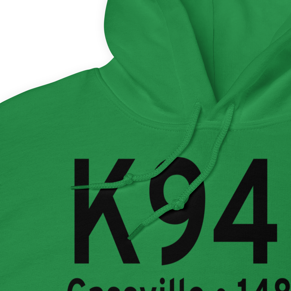 Cassville Municipal Airport (K94K) ICAO Hoodie Sweatshirt 