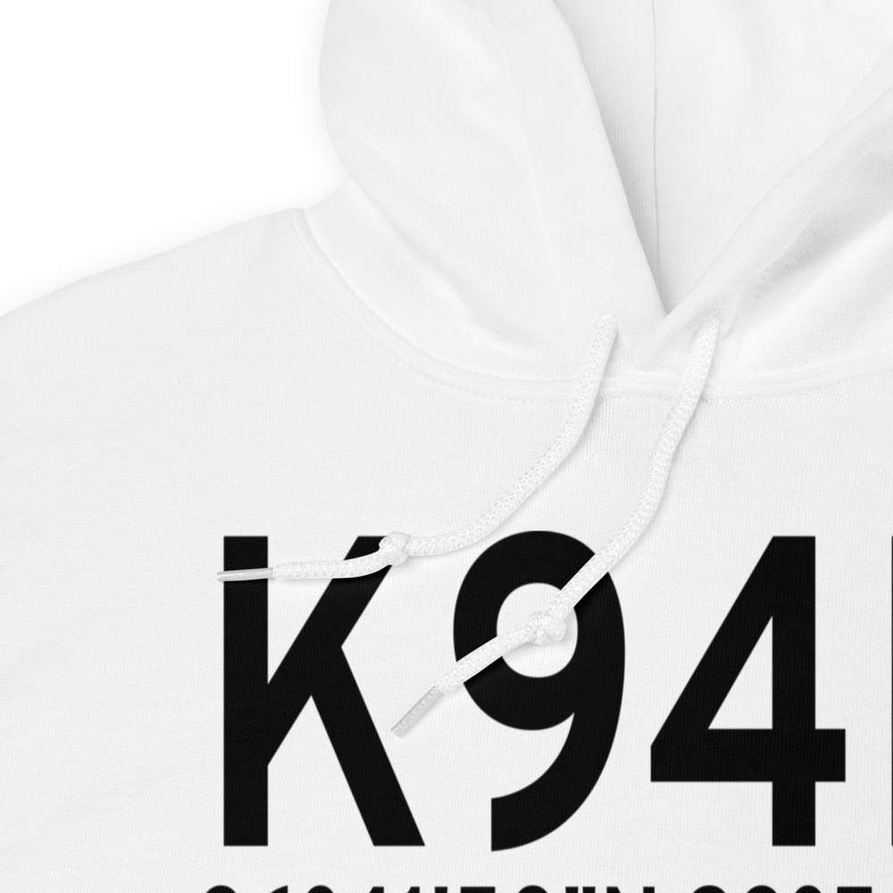 Cassville Municipal Airport (K94K) ICAO Hoodie Sweatshirt 
