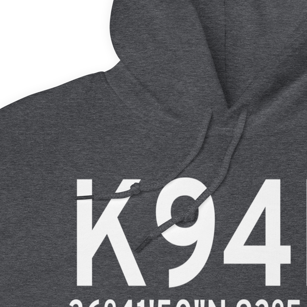 Cassville Municipal Airport (K94K) ICAO Hoodie Sweatshirt 