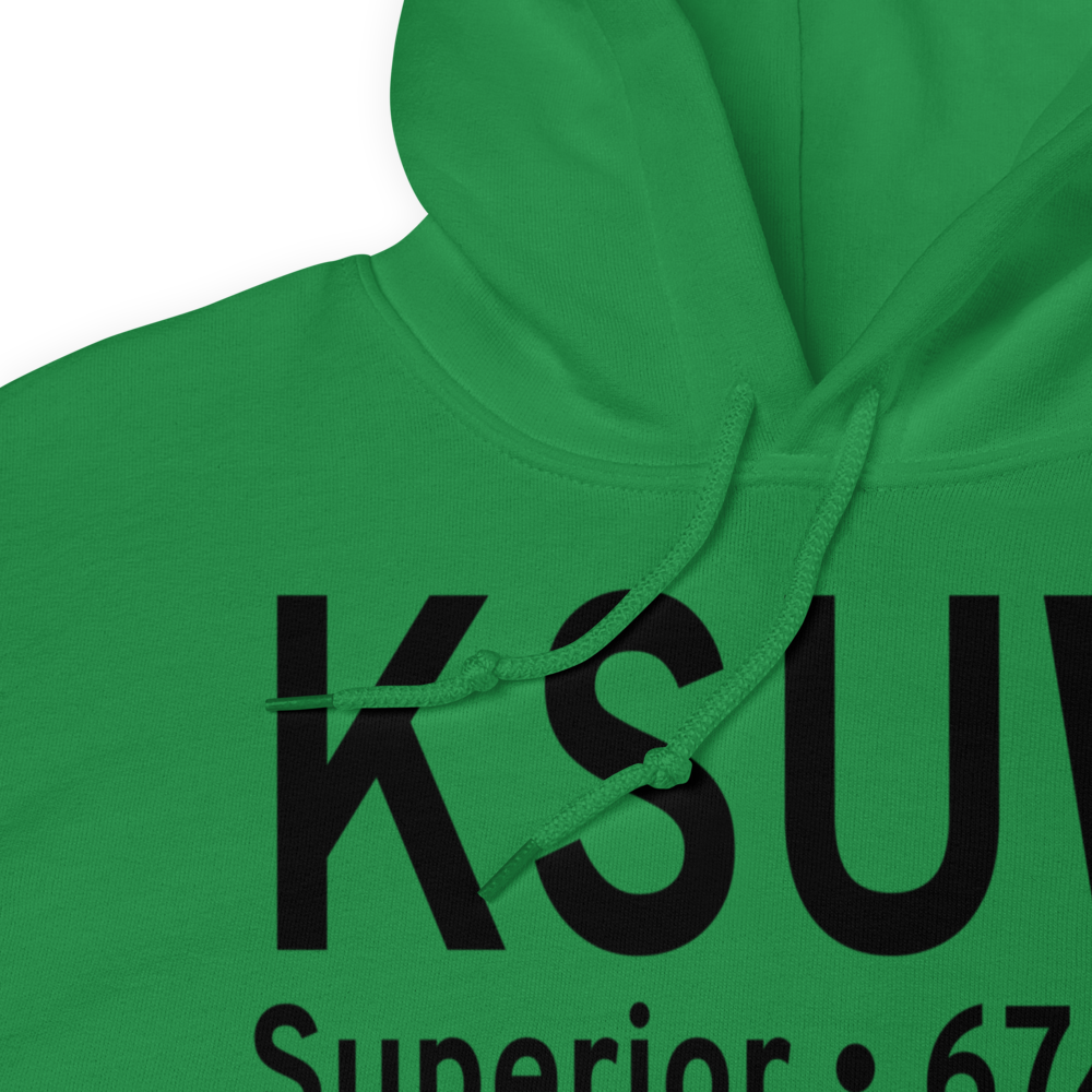 Richard I Bong Airport (KSUW) ICAO Hoodie Sweatshirt 