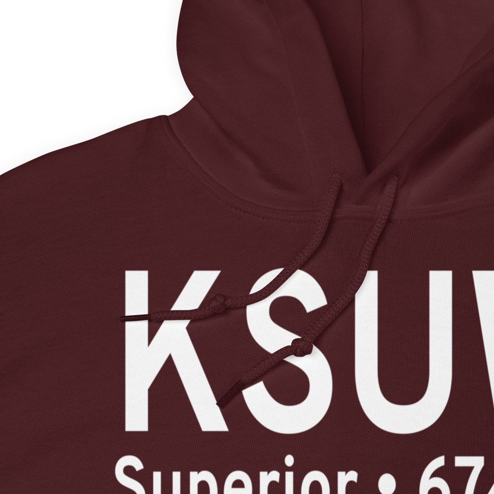 Richard I Bong Airport (KSUW) ICAO Hoodie Sweatshirt 