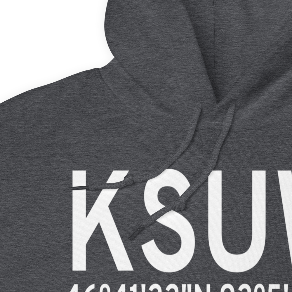 Richard I Bong Airport (KSUW) ICAO Hoodie Sweatshirt 