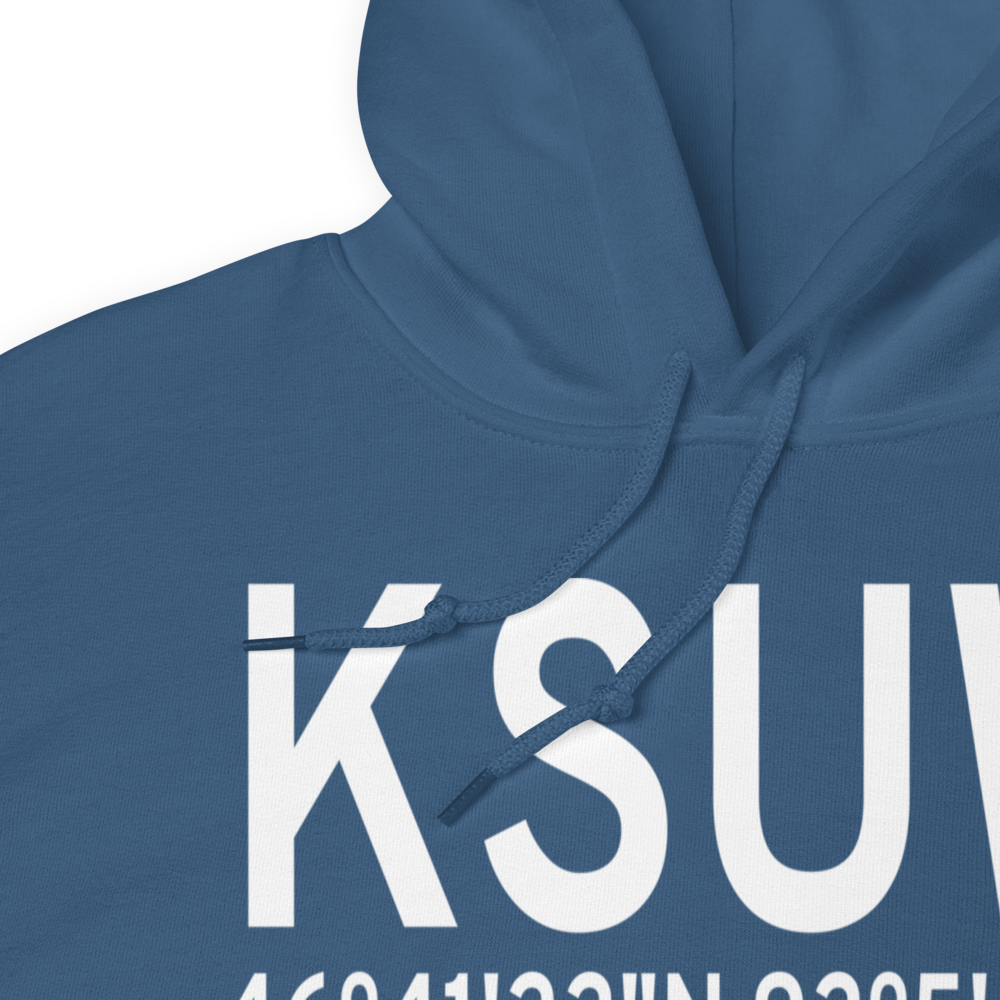 Richard I Bong Airport (KSUW) ICAO Hoodie Sweatshirt 
