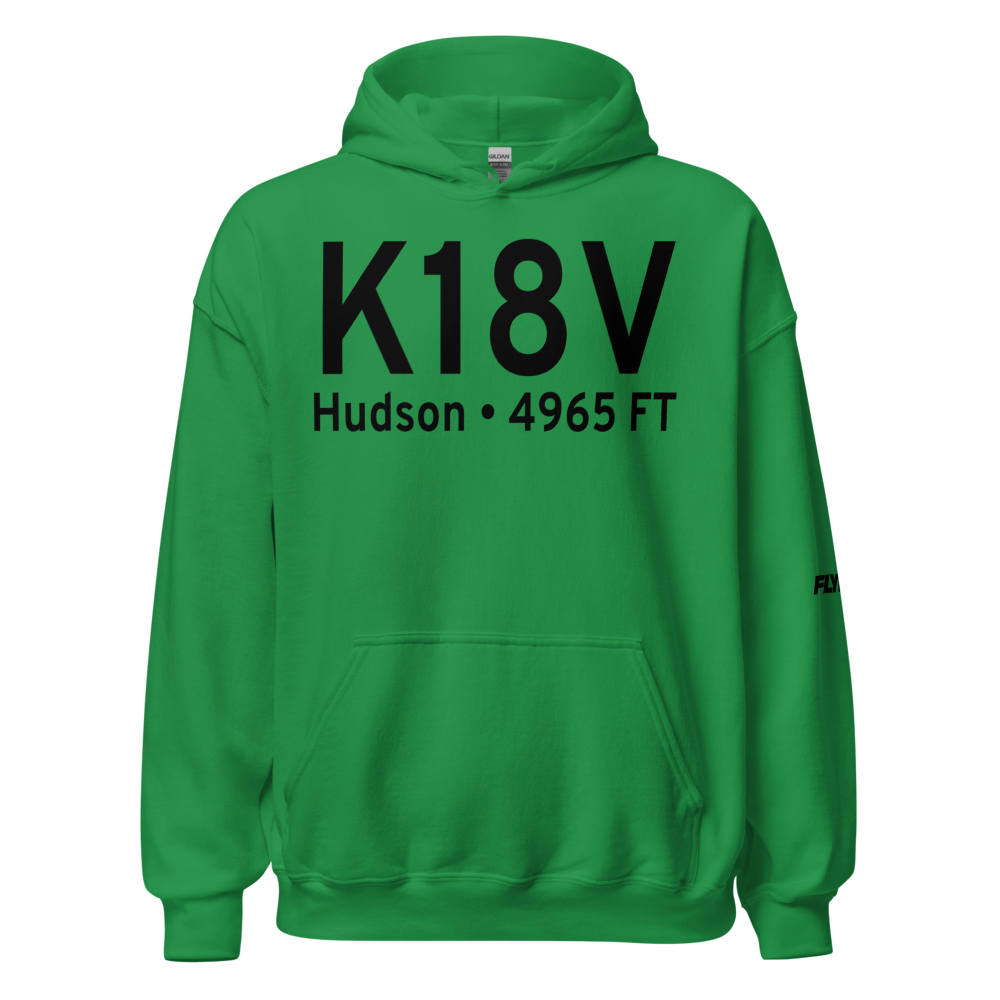 Platte Valley Airpark (K18V) ICAO Hoodie Sweatshirt 