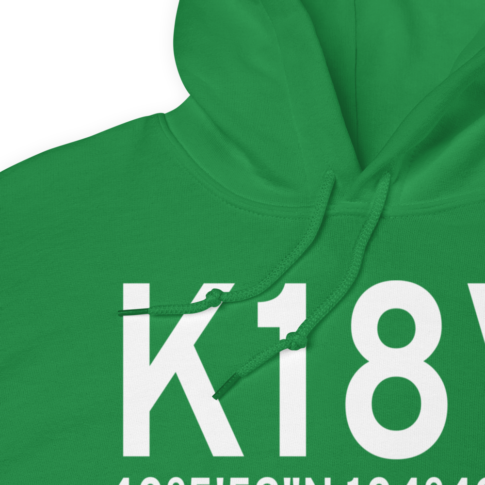Platte Valley Airpark (K18V) ICAO Hoodie Sweatshirt 