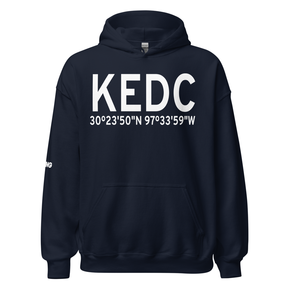 Austin Executive Airport (KEDC) ICAO Hoodie Sweatshirt 