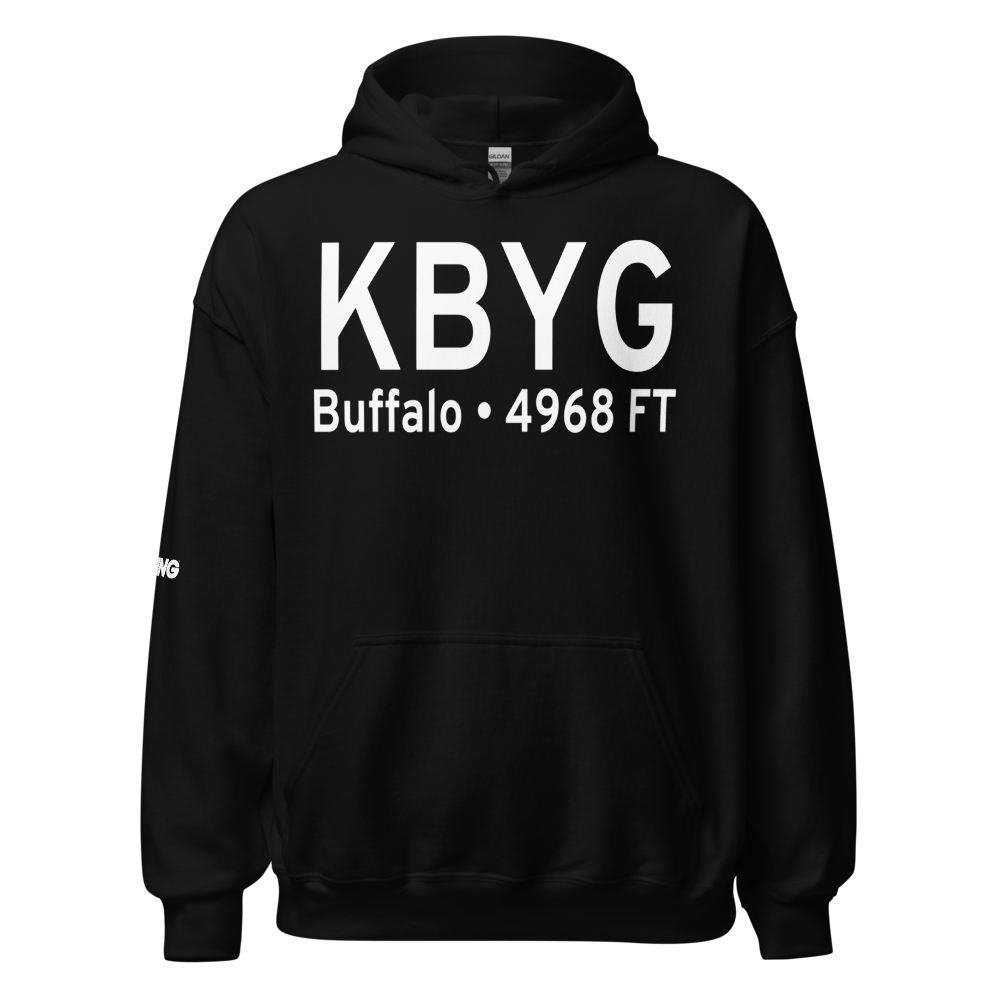 Johnson County Airport (KBYG) ICAO Hoodie Sweatshirt 