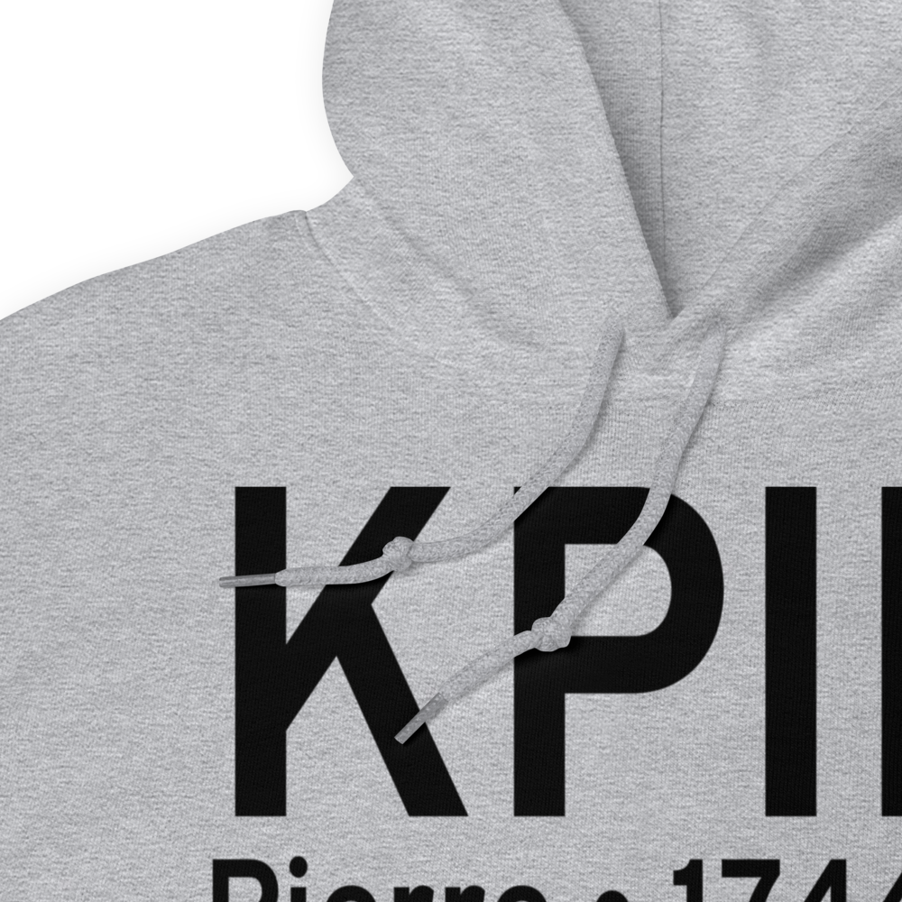 Pierre Regional Airport (KPIR) ICAO Hoodie Sweatshirt 