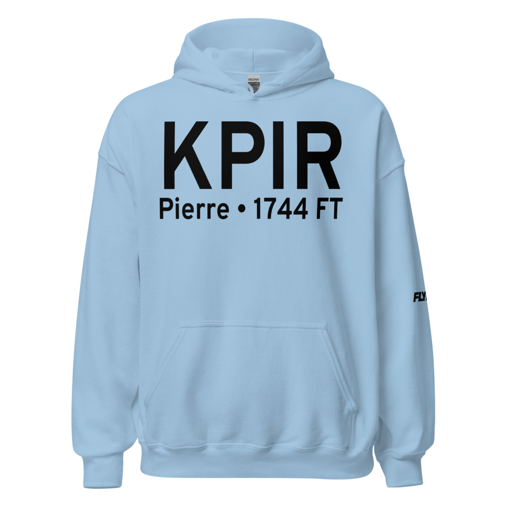 Pierre Regional Airport (KPIR) ICAO Hoodie Sweatshirt 