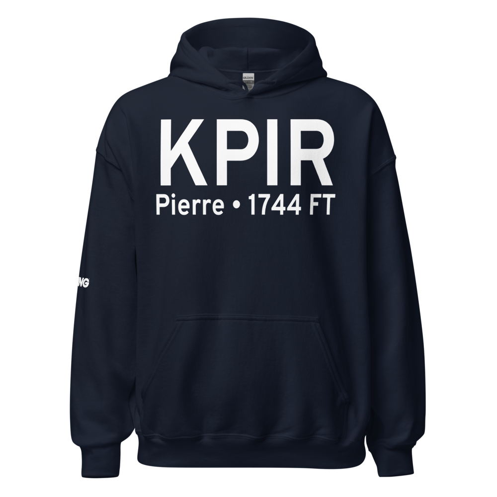 Pierre Regional Airport (KPIR) ICAO Hoodie Sweatshirt 