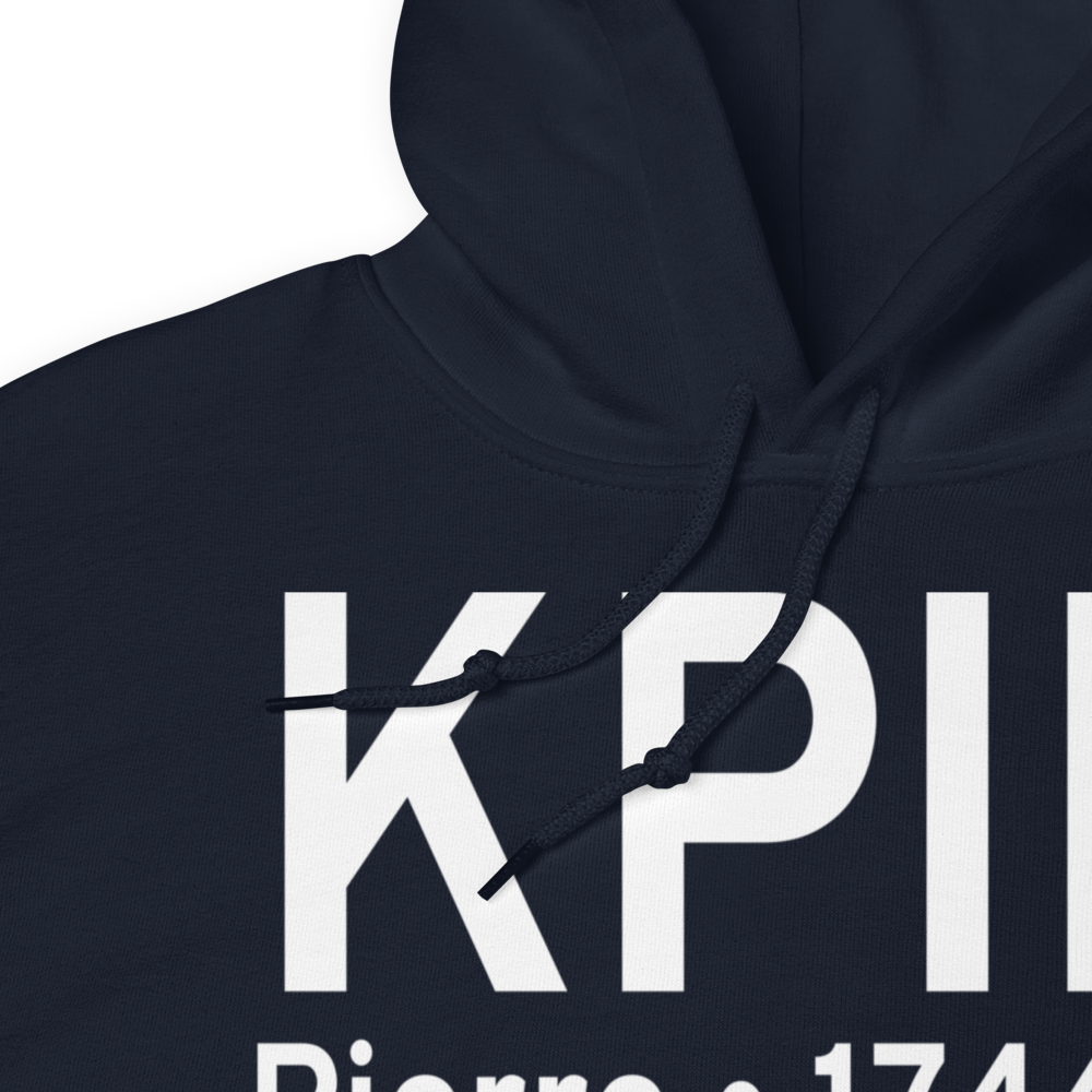 Pierre Regional Airport (KPIR) ICAO Hoodie Sweatshirt 
