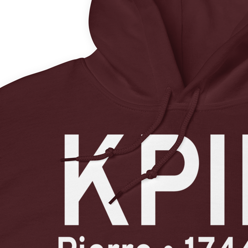 Pierre Regional Airport (KPIR) ICAO Hoodie Sweatshirt 