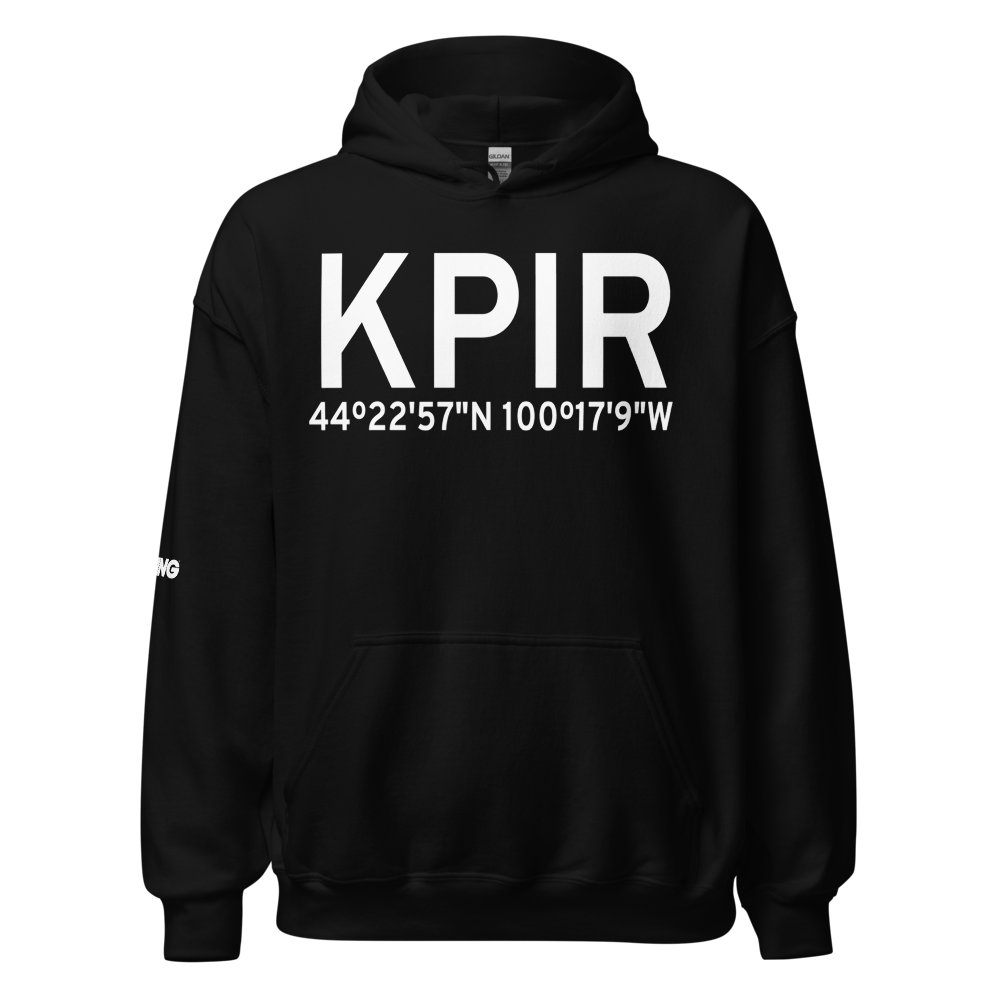 Pierre Regional Airport (KPIR) ICAO Hoodie Sweatshirt 