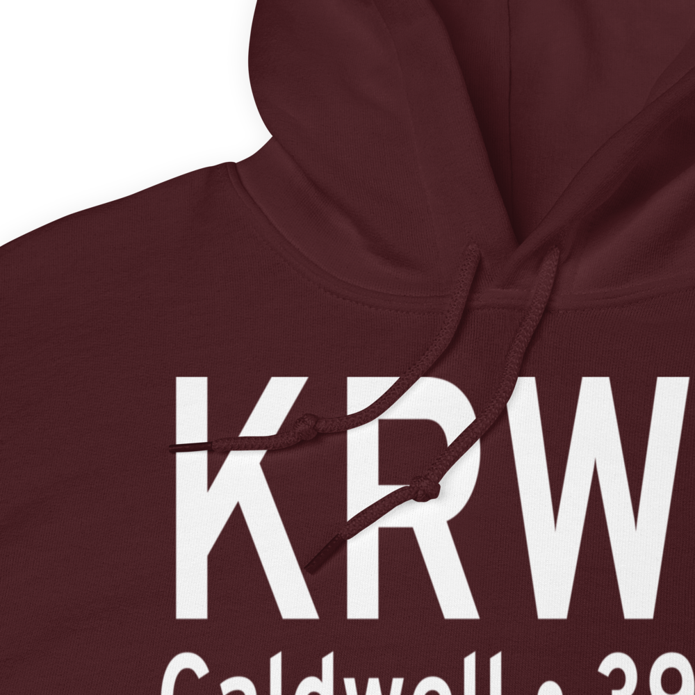 Caldwell Municipal Airport (KRWV) ICAO Hoodie Sweatshirt 
