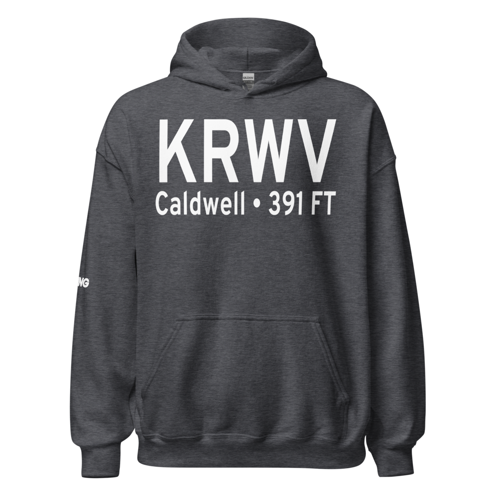Caldwell Municipal Airport (KRWV) ICAO Hoodie Sweatshirt 