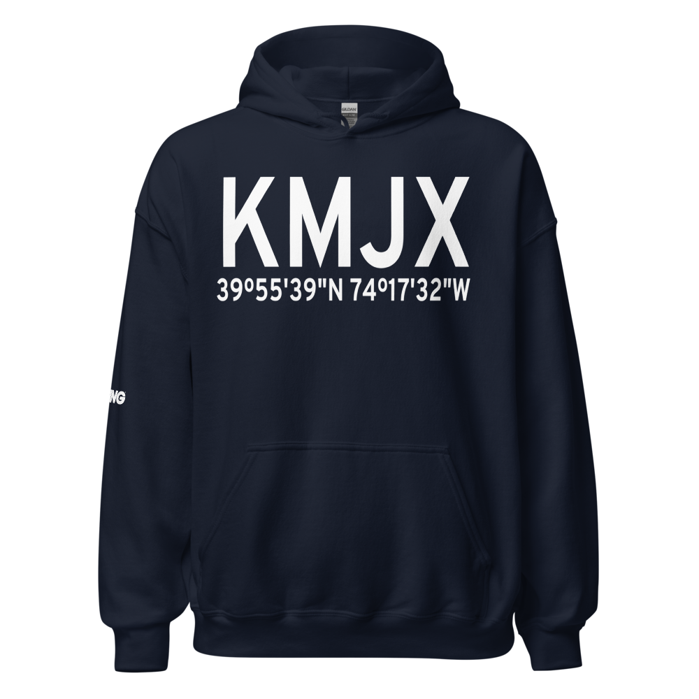 Ocean County Airport (KMJX) ICAO Hoodie Sweatshirt 