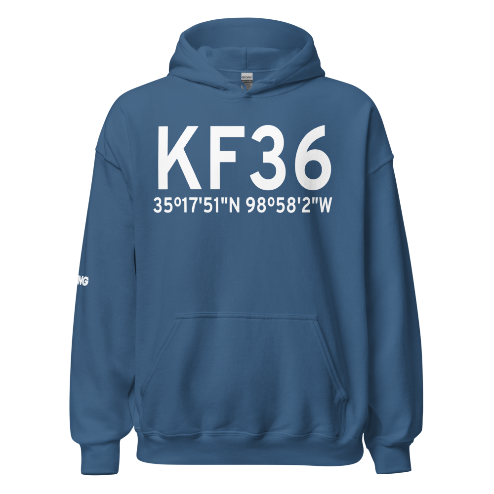 Cordell Municipal Airport (KF36) ICAO Hoodie Sweatshirt 